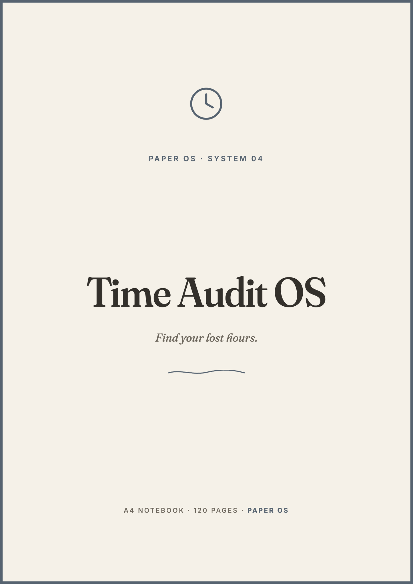 Time Audit OS cover