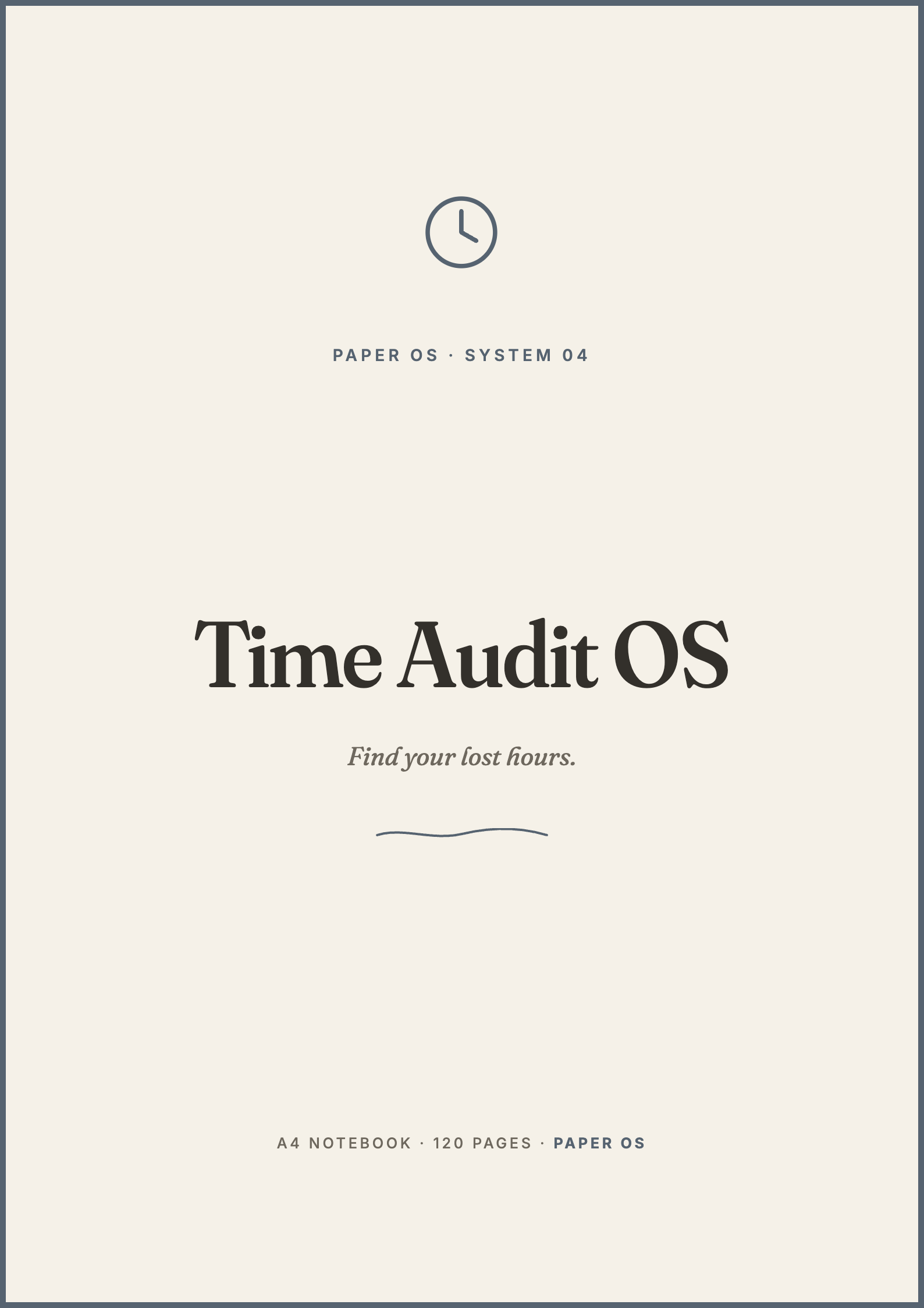 Time Audit OS cover